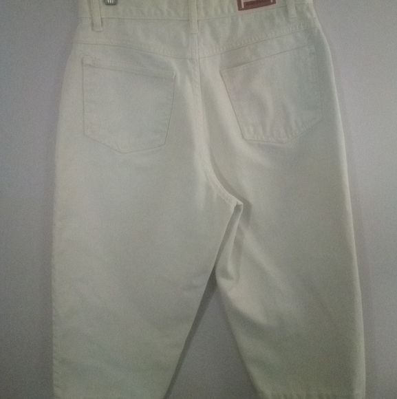Khaki Denim Halston Jeanswear Cropped Pants Capri Jeans Sz 6 - Picture 8 of 15